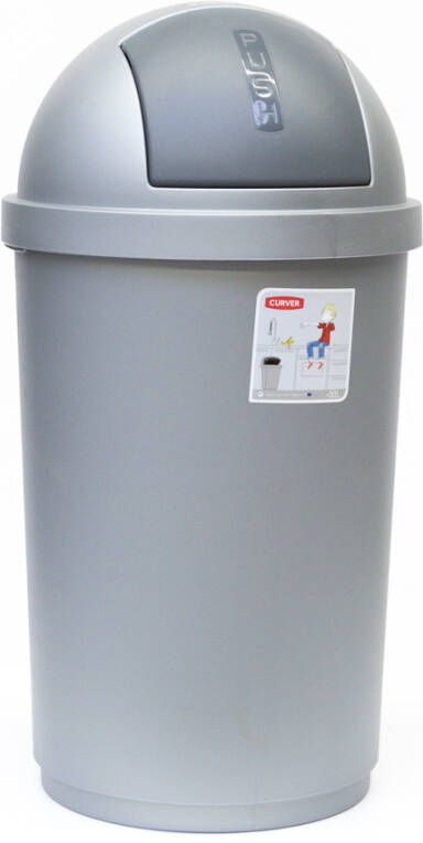 Curver Afvalbak rond Bulletbin push 50ltr.