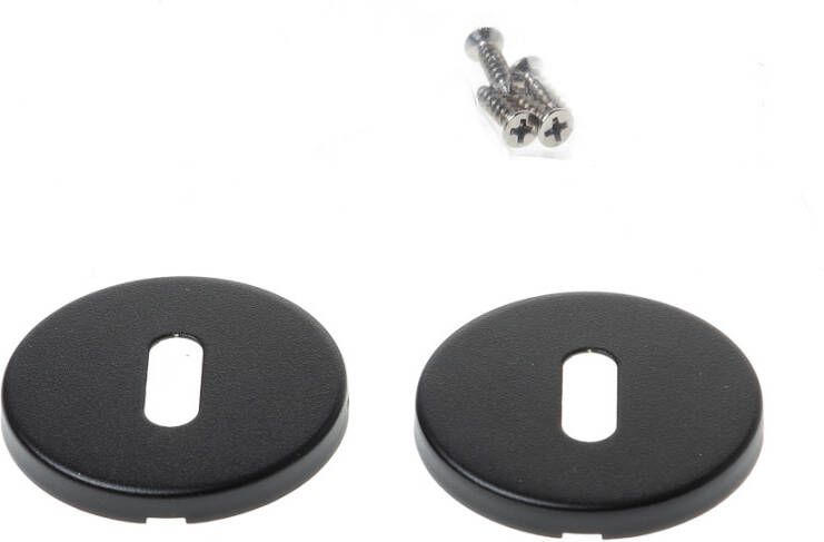 D4E Sleutelrozet rond kleur zwart 6mm dik