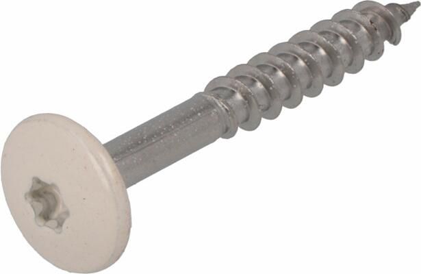 Dak & Gevel Dak&Gevel Kleurkopschroef Rvs-A2 Crèmewit Ral9001 4.8X25 | 50 stuks 6304.30.37125