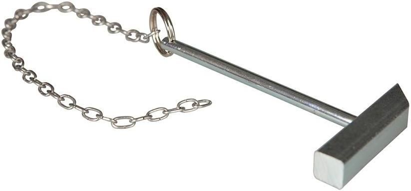 De raat hamer + ketting noodsleutelkast