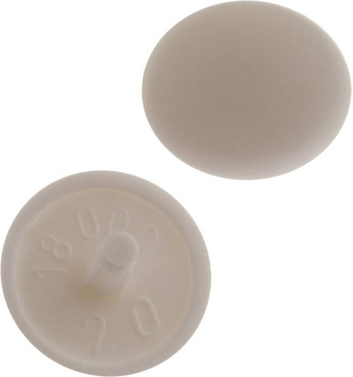 Deltafix Afdekkap met stift 12mm wit - Foto 1