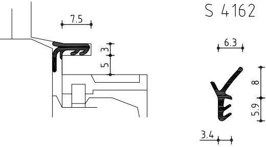 Deventer Dichtingsprofiel rail 999 S-4162