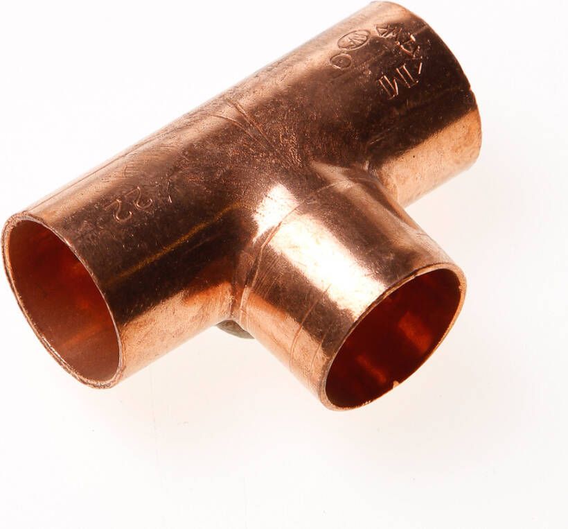 DPS Roodkoper t-stuk 22mm