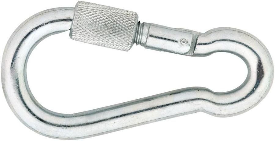 Dulimex Karabijnhaak met schroef 080x08mm rvs