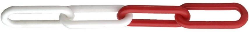 Dulimex Ketting 10mm kunstst. rood wit