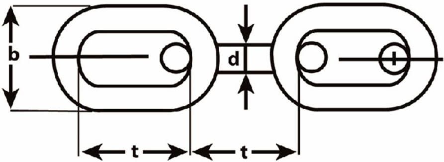 Dulimex VOETKETTING 763-10ER 10MM 12M