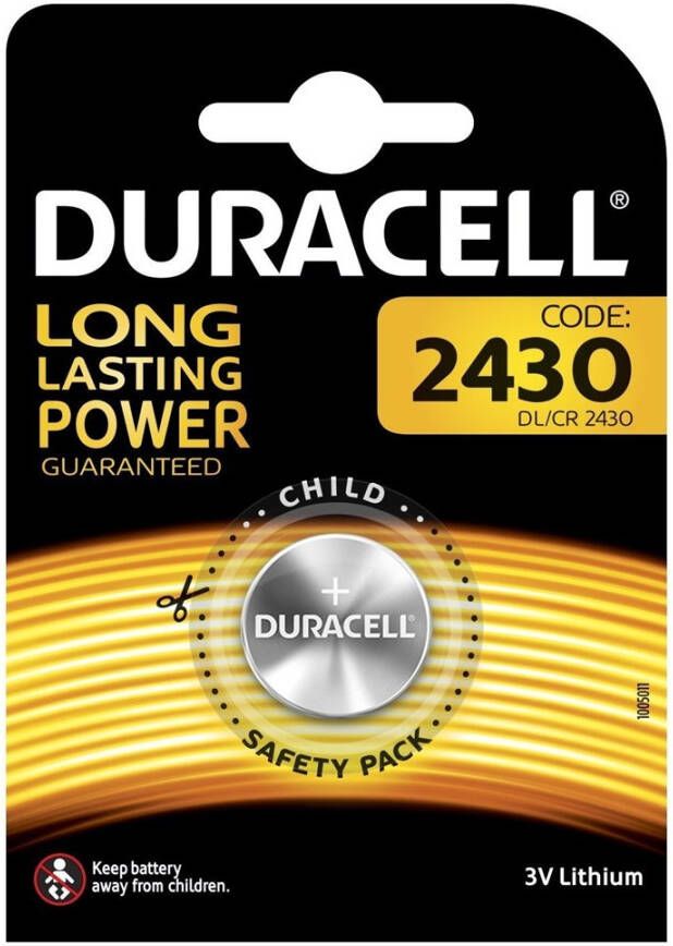 Duracell Lithium batterij knoopcel CR2430 3V