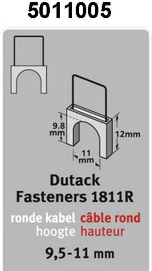 Dutack Kabelniet 1811 Cnk 12mm blister 200 st. 5011005