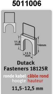 Dutack Kabelniet 1825 Cnk 14mm blister 200 st.