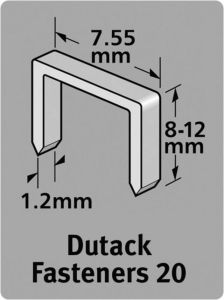 Dutack Niet serie 20 Cnk 8mm blister 1000 st. 5011007