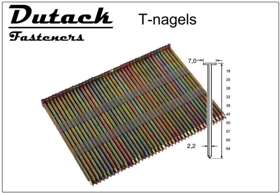 Dutack T-nagels | 45mm | 1000 stuks 5220039