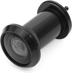 DX Deurspion Big Eye 200° Ø 22 mm deurdikte 35-60 mm incl. afsluitklepje krasvaste glazen lens zwart