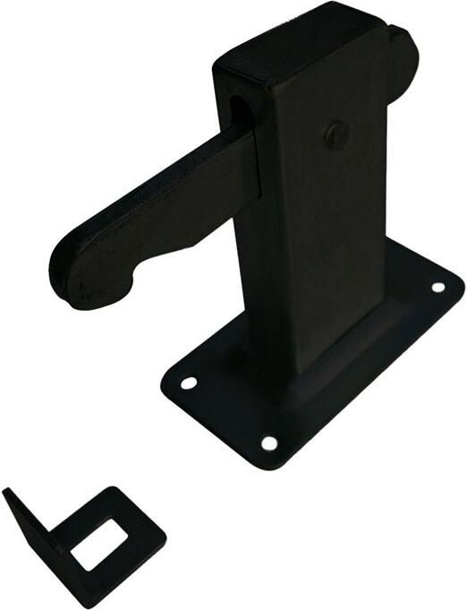 DX Deurvastzetter heavy duty inclusief opvangoog vloermodel staal zwart