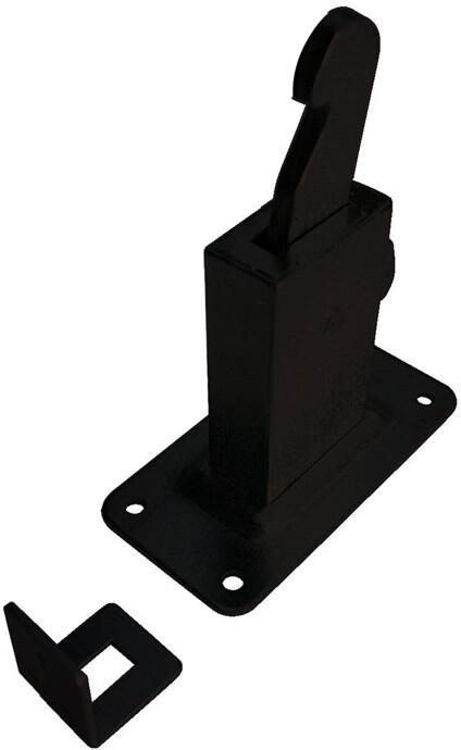 DX Deurvastzetter heavy duty inclusief opvangoog wandmodel staal zwart