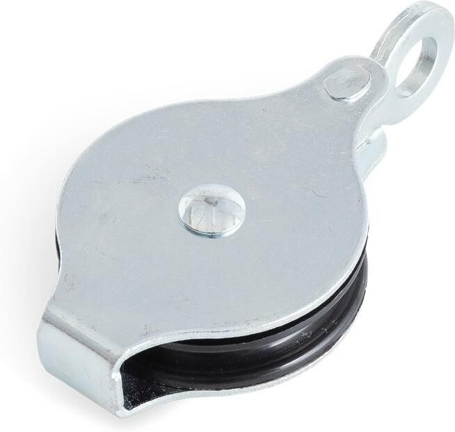 DX Katrol met vast oog polyamide wiel 50mm verzinkt 1 st. op kaart