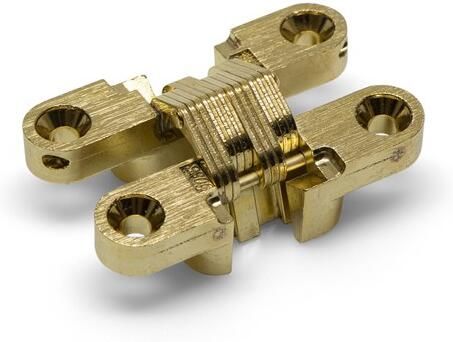 DX Scharnier SOSS 314 PB 13x038 mm deurdikte ca. 14 mm zamac vermessingd