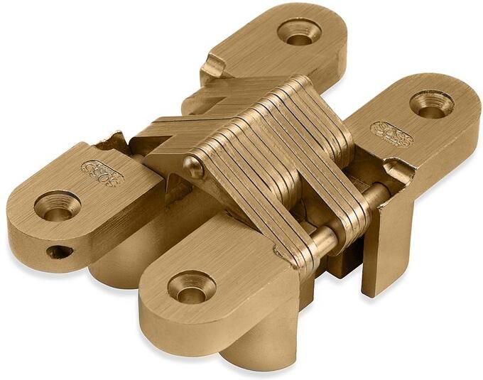 DX Scharnier SOSS 212 PB 19x095 mm deurdikte ca. 28 mm zamac vermessingd