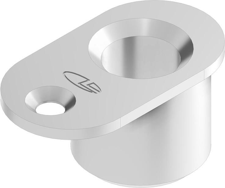 DX Schootgeleider type GT 1220 t.b.v. schoot Ø 12 mm korte voorplaat zamac verzinkt t.b.v. stalen of aluminium of houten deuren