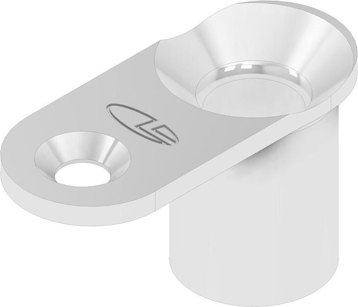 DX Schootgeleider type GT 812 t.b.v. schoot Ø 8 mm smalle voorplaat zamac verzinkt t.b.v. stalen of aluminium of houten deuren