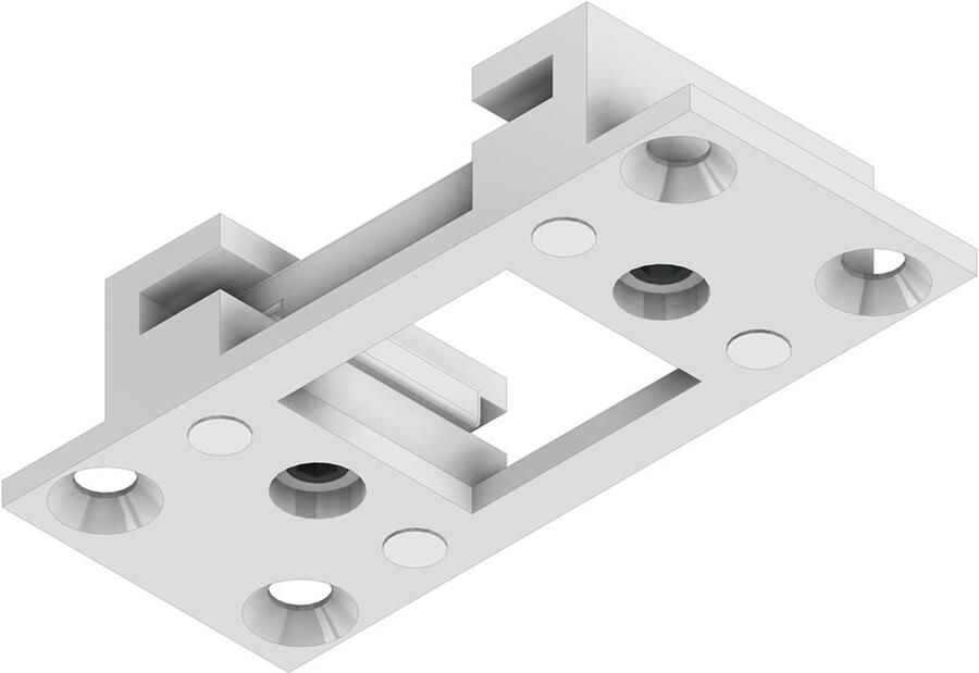 DX Sluitplaat type 19 HZ verstelbaar t.b.v. 37 HZA staal verzinkt t.b.v. stalen of aluminium of houten deuren