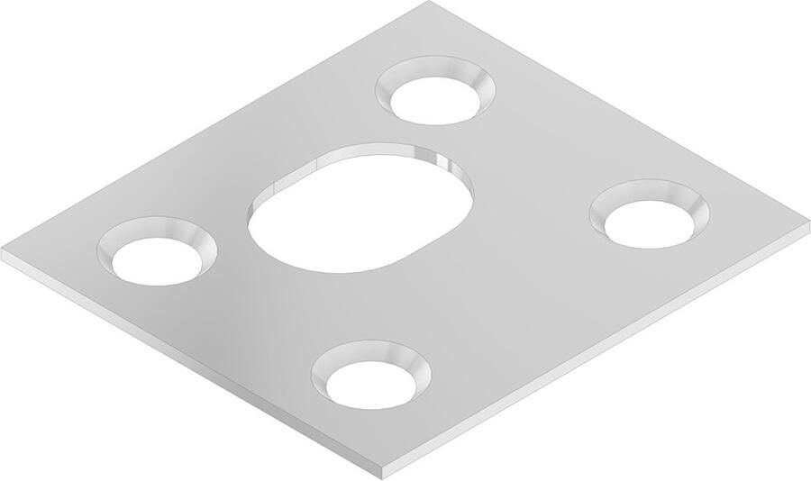 DX Sluitplaat type LP 10 t.b.v. schoot Ø10 en Ø12 mm staal verzinkt t.b.v. houten deuren