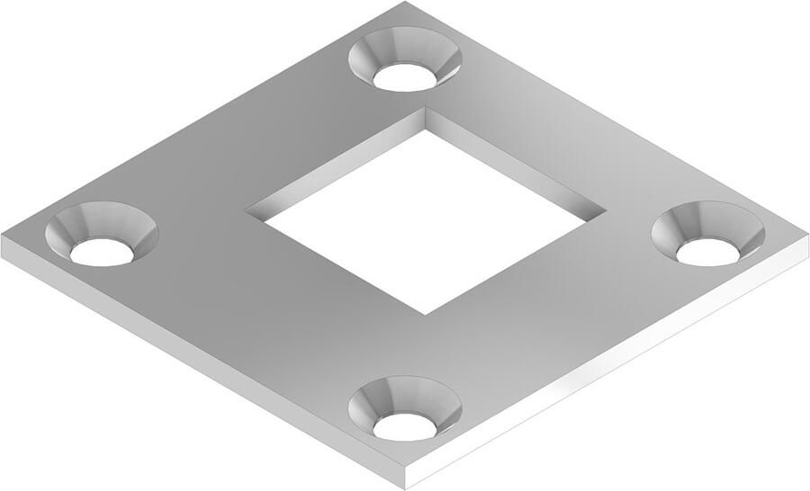 DX Sluitplaat type LP 30 t.b.v. semi automatische kantschuif 35 HZS staal verzinkt t.b.v. stalen of aluminium deuren