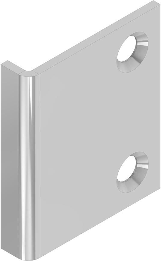 DX Sluitplaat type SP 20 fixatie d.m.v. schroeven RVS t.b.v. stalen en aluminium deuren