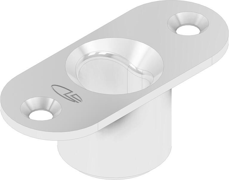 DX Sluitpot type LT 1015 t.b.v. schoot Ø 10 mm ovaal gat 11x15 mm zamac verzinkt t.b.v. stalen of aluminium of houten deuren
