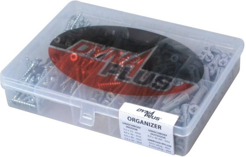 Dynaplus 7-Vaks Organizer Verzinkt Ar Tx | gevuld met 325 schroeven 0289.01.10310
