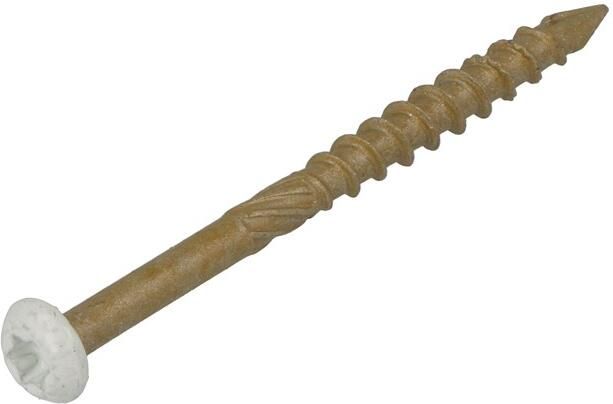 Dynaplus Gevelschroef Ar-Bronze Cilinderkop Deeldraad Witte Kop Torx TX15 4.0X50 28  | 200 stuks 0284.08.25908