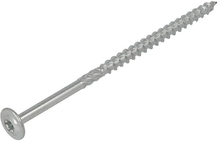 Dynaplus Houtbouwschroef Verzinkt Tellerkop Deeldraad +Snijpunt Torx TX30 6.0X280 100 | 50 stuks 0286.01.55001 - Foto 2