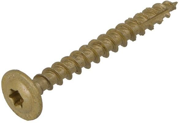 Dynaplus Houtbouwschroef Ar-Bronze Tellerkop Voldraad +Snijpunt Torx TX30 6.0X50 | 100 stuks 0286.08.49901 - Foto 2