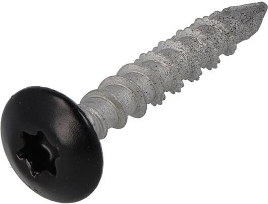 Dynaplus Tuinbeslagschroef Ar-Silver Ovk Voldraad Zwarte Kop Torx TX30 6.0X40 | 50 stuks 0288.08.49604