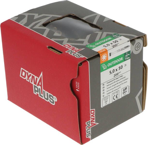 Dynaplus Vlonderschroef Xtreme Ar-Bronze Pk-60° +Snijpunt Torx TX25 5.0X50 25 | 1250 stuks 0289.13.41901