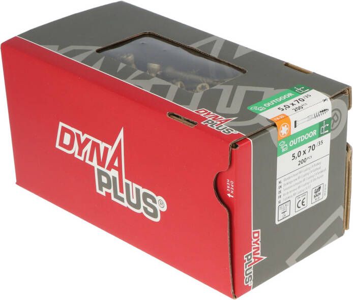 Dynaplus Vlonderschroef Xtreme Ar-Bronze Pk-60° +Snijpunt Torx TX25 5.0X50 25 | 1250 stuks 0289.13.41901