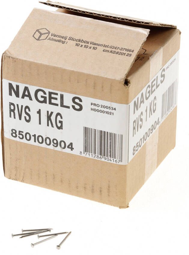 Ellen 1 kg tochtstripnagel rvs 1.6x25mm