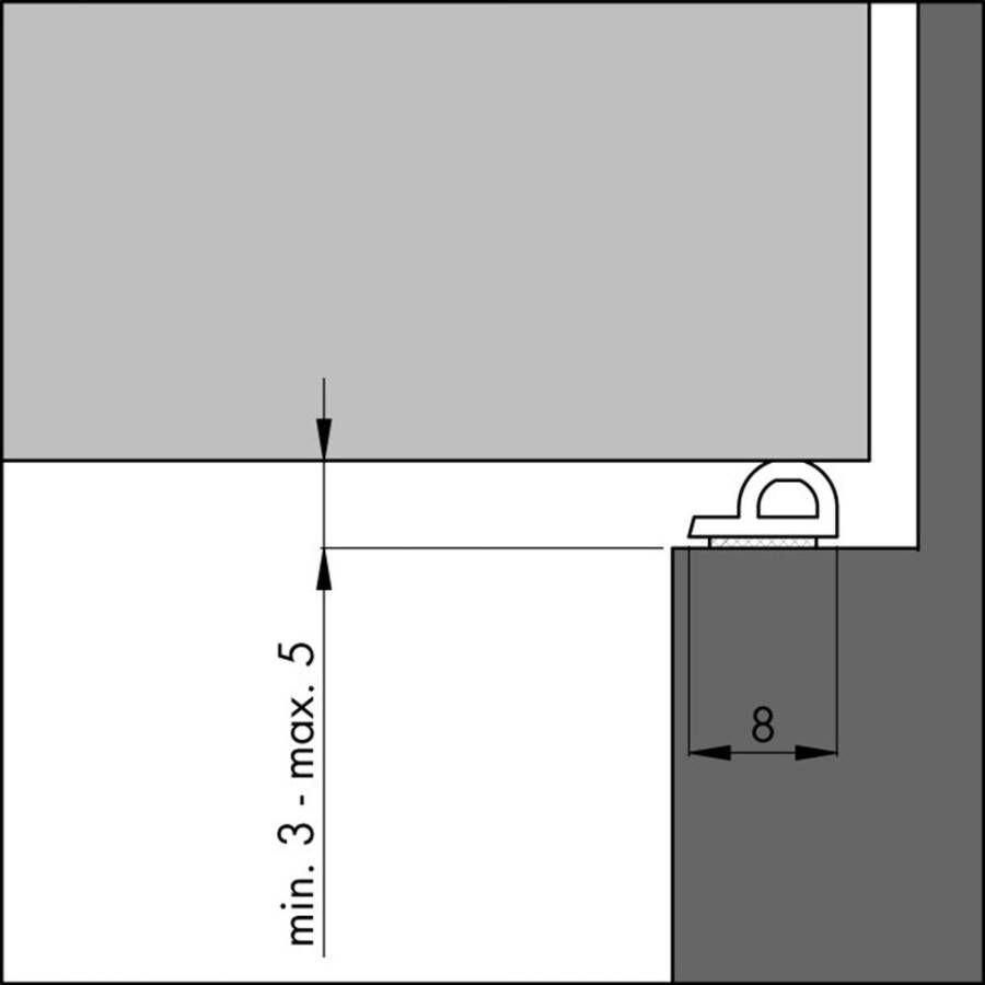 Ellen TOCHTBAND ZWART 7 5M