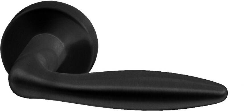 Entra Arena zwart kruk rvs hol op rond rozet 50mm