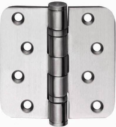 Entra scharnier rvs 89x89mm kogel rond