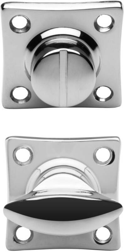 Entra WC garnituur Glans Nikkel 38mm vierkant