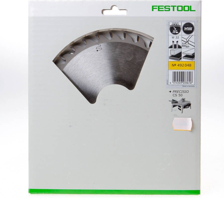 Festool Accessoires W32 zaagblad | 190x2 6 FF | 492048