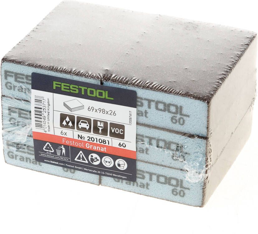 Festool Accessoires Schuurblok Granat | 69x98x26 | 60 GR 6 201081