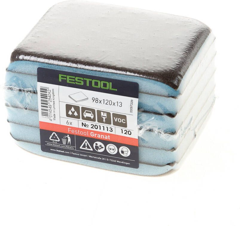 Festool Accessoires Schuurspons Granat | 98x120x13 | 120 GR 6 201113