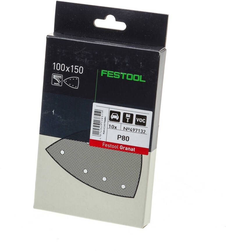 Festool Schuurvel granat delta 100x150mm p80(10)