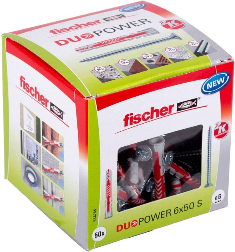 Fischer plug Duopower 6x50mm met schroef