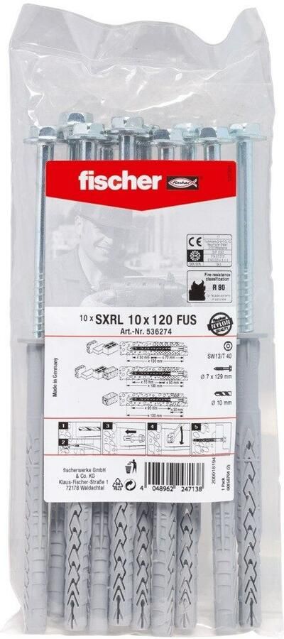 Fischer PLUG SXRL 10X120 FUS B 536274