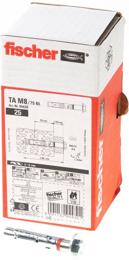 Fischer Gordingschoenanker ta m-nl m8 75