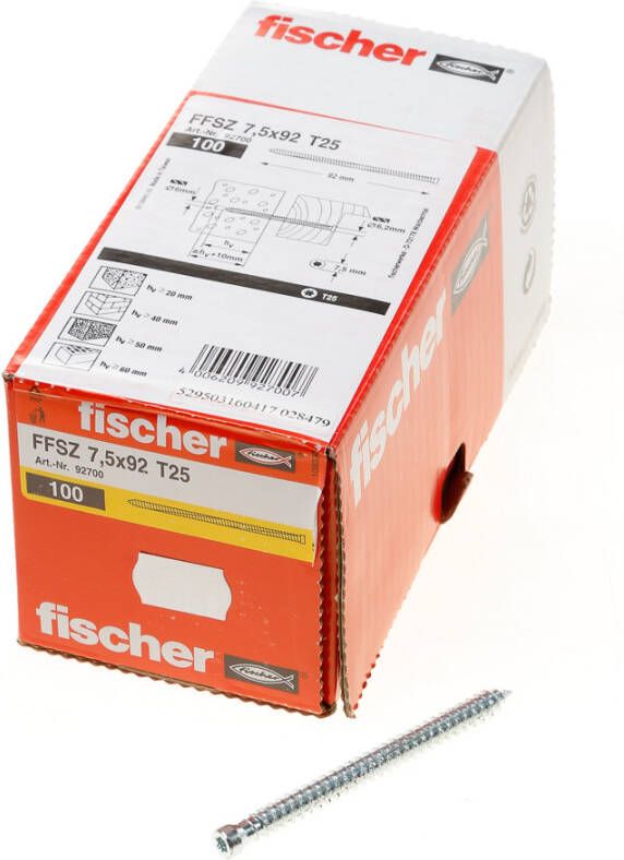 Fischer FFSZ 7 5 x 92 T30 100 St 532910