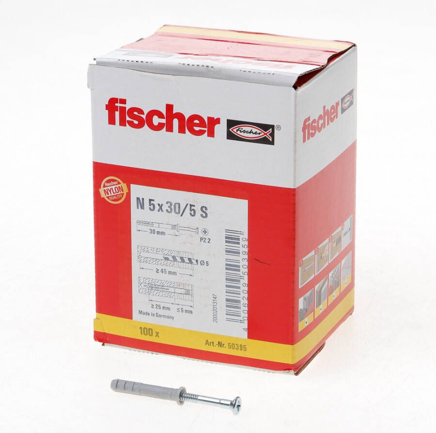 Fischer Nagelplug n5x 30 5s