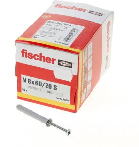 Fischer N 8X60 20 S NAGELPLUG (50) 50 St